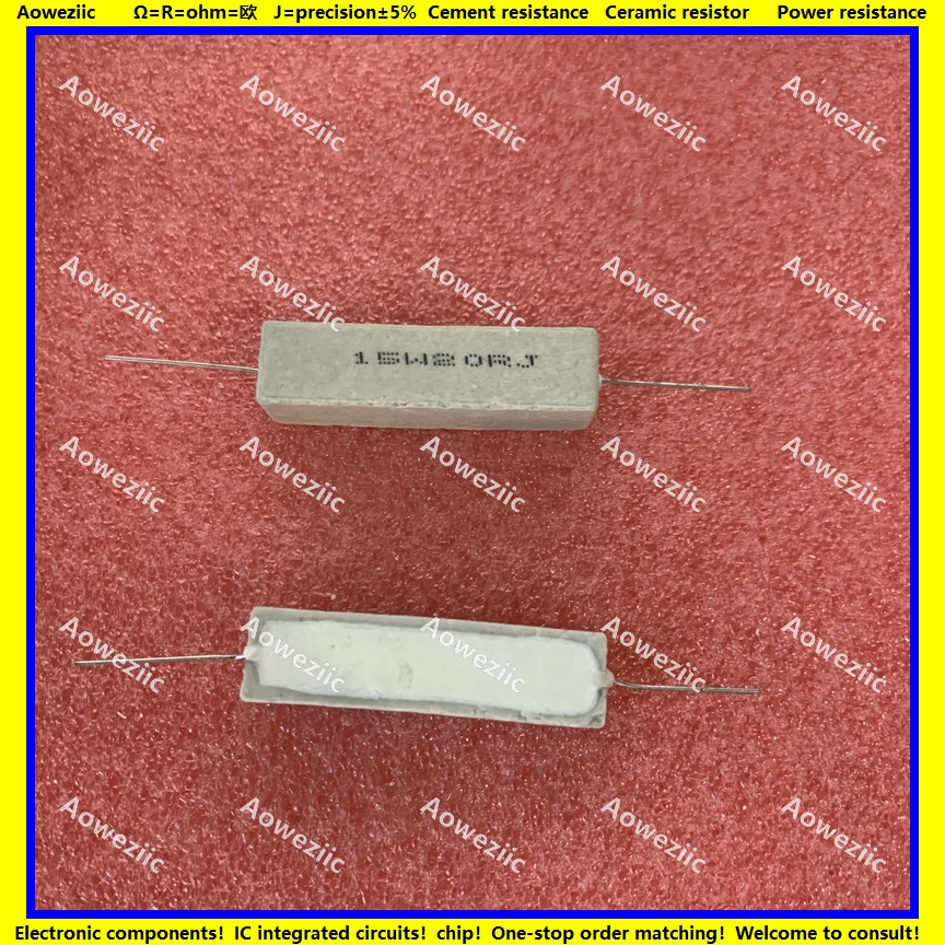 

10Pcs 15W20RJ 15W20ΩJ RX27 Horizontal cement resistor 15W 20 ohm 20R 15W20ohm Ceramic Resistance precision 5% Power resistance