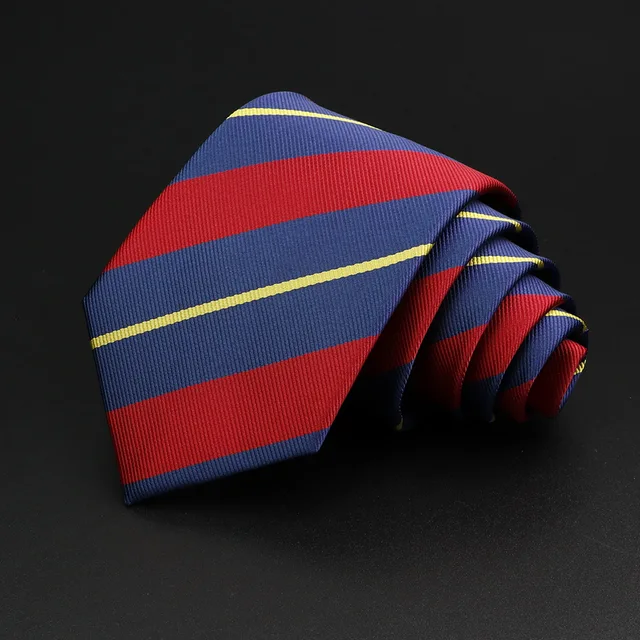 New Men's Tie Classic Stripe 7cm Jacquard Red Blue Green Necktie Daily Wear Cravat Wedding Party Dress Accessories Gift For Man 3 New Men's Tie Classic Stripe 7cm Jacquard Red Blue Green Necktie Daily Wear Cravat Wedding Party Dress Accessories Gift For Man 3