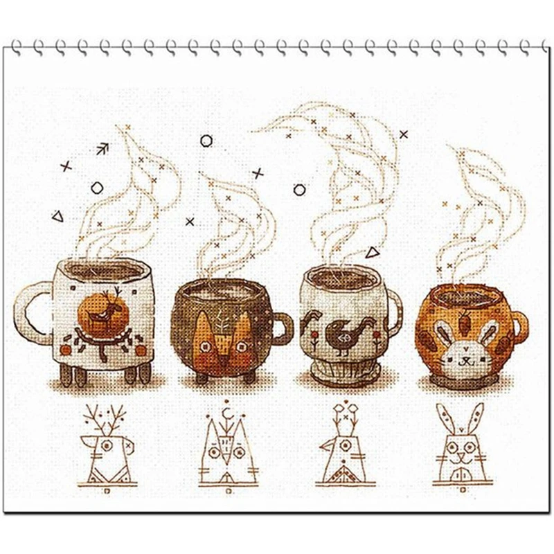 ZZ4407 per Kit di cucito non stampato Set di pittura a croce Stich Kit di punto croce Set di ricamo a punto croce Kit di punto tè fai da te