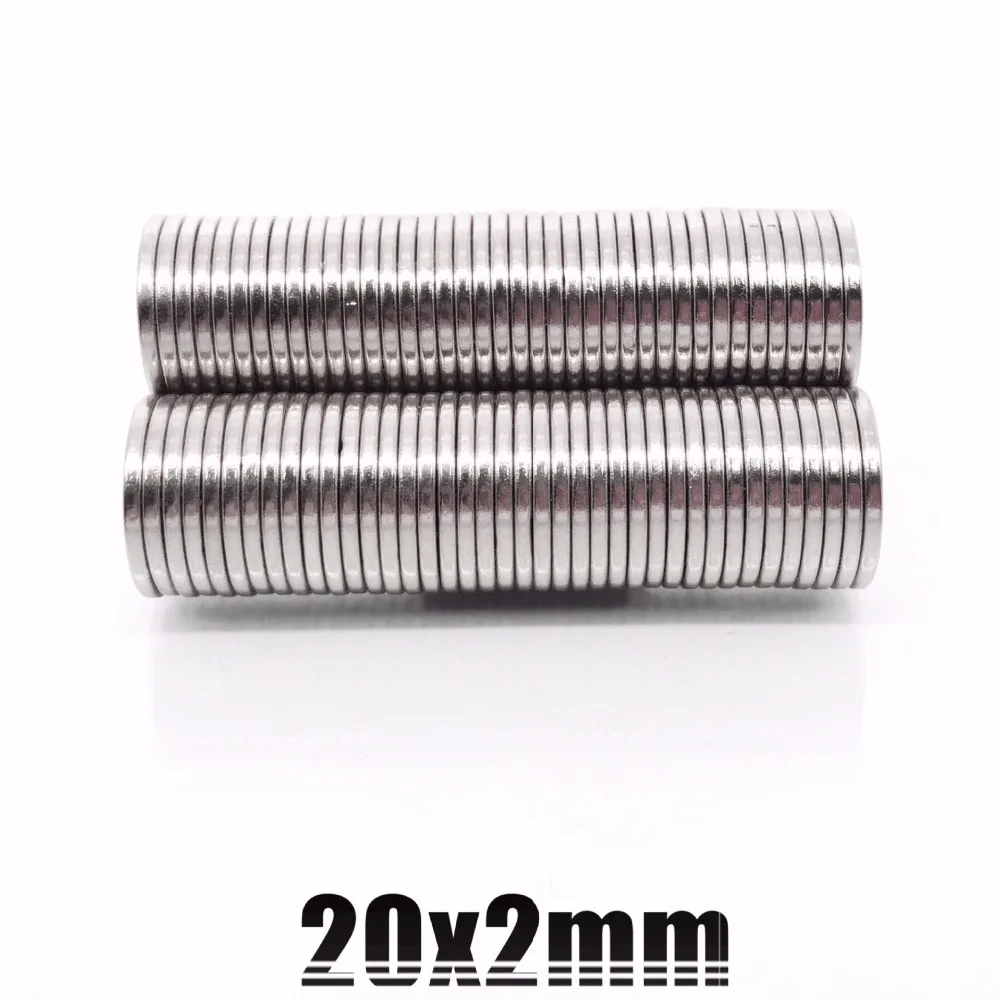 5/10/20/50/200 Viên 20X2 Mm N35 Siêu 20Mm X 2 Mm Mạnh Đĩa Vòng Nam Châm Đất Hiếm Vĩnh Viễn Nam Châm Neodymium 20*2