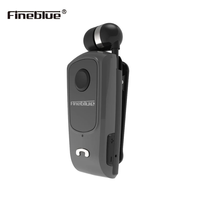 5.0 Fineblue F920 Wireless Retractable Portable Mini Bluetooth Headset Calls Remind Vibration Wear Clip Sports Running Earphone