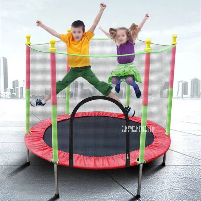 Indoor kids Round Trampoline Family Toy Small Bouncing Bed Household Jumping Bounce Bed With Protecting Wire Net