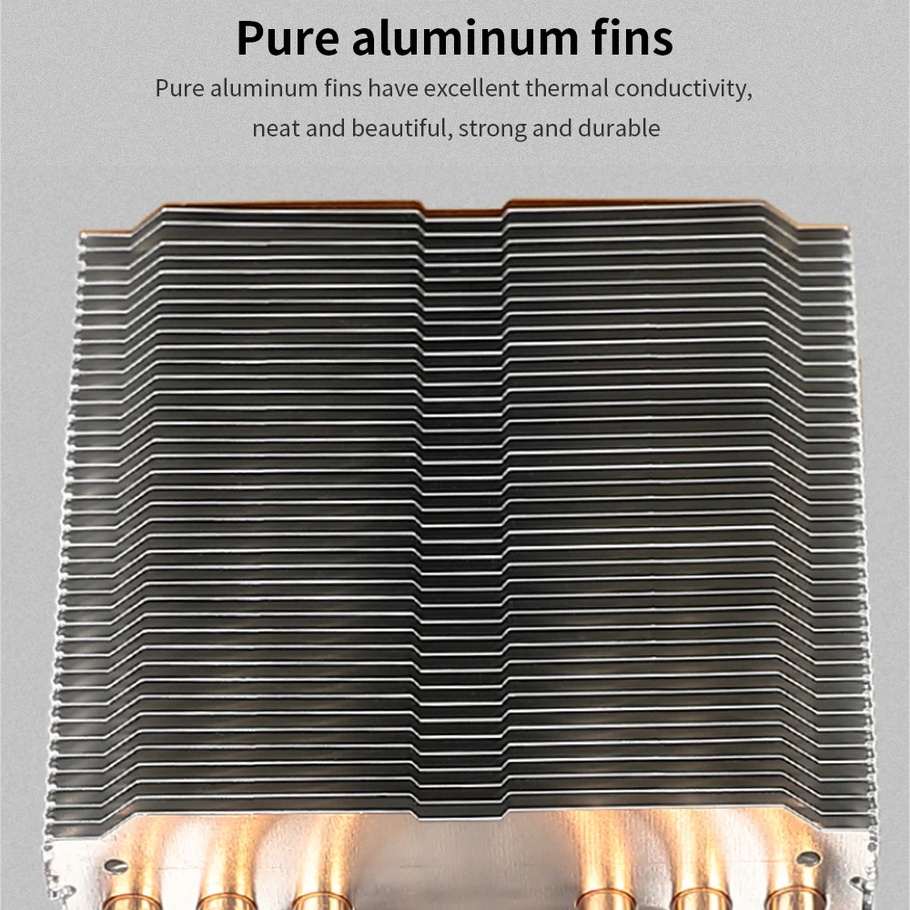 TISHRIC 6 أنابيب الحرارة وحدة المعالجة المركزية مروحة التبريد وحدة المعالجة المركزية برودة 4 دبوس PWM RGB الكمبيوتر إنتل LGA 1150 1151 1155 1200 1366 2011 X79 X99 AM3 AM4