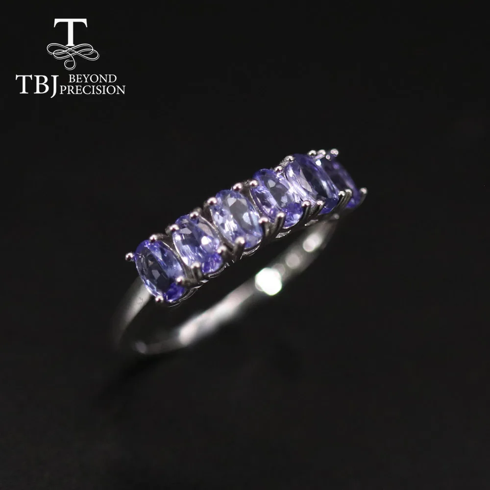 

TBJ,Natural tanzanite women ring oval 3*5mm 1.6ct real precious gemstone 925 sterling silver fine jewelry daily wear nice gift