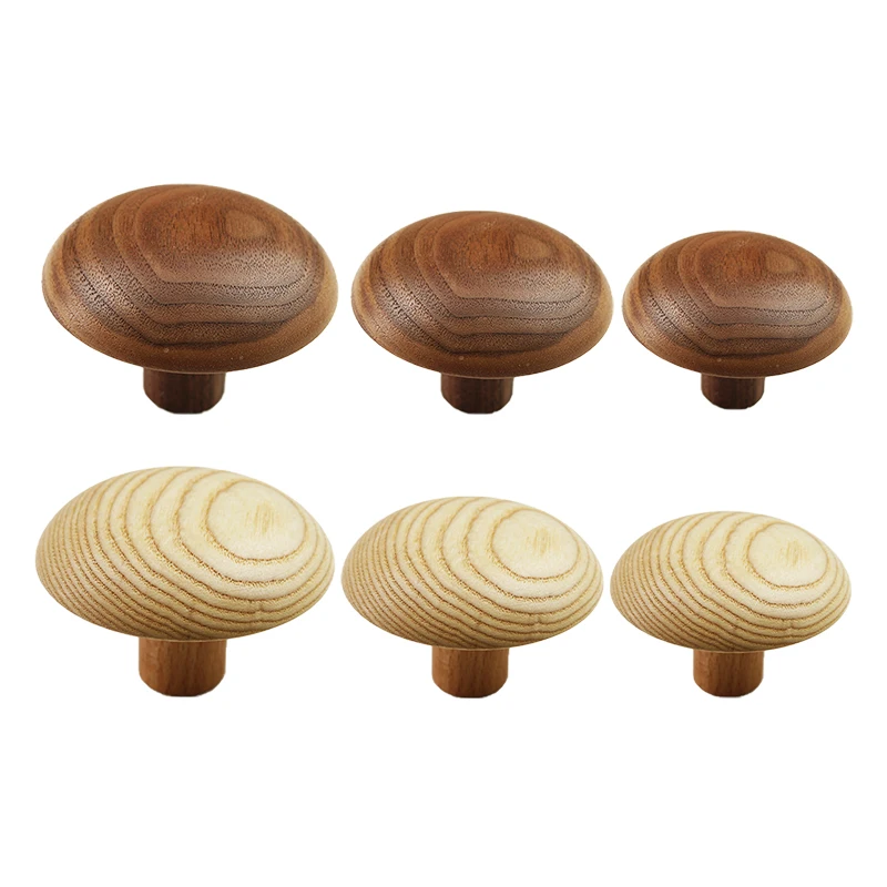 Walnut Round Shape Clothes Hanger Wall Mounted Coat Hook Decorative Key Holder Hat Scarf Handbag Storage Hanger Bathroom Rack