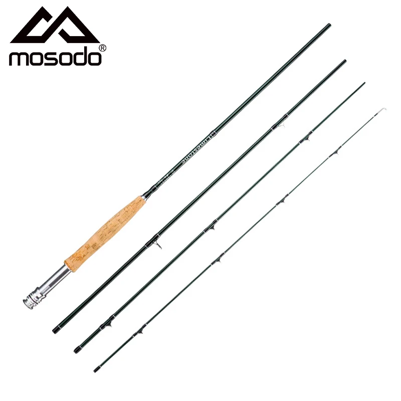 

Mosodo Carbon Fly Fishing Rod #6 #8 2.7M 4 Sections Cork Handle Fishing Pole Portable Lightweight Bass Spinning Rod Tackle