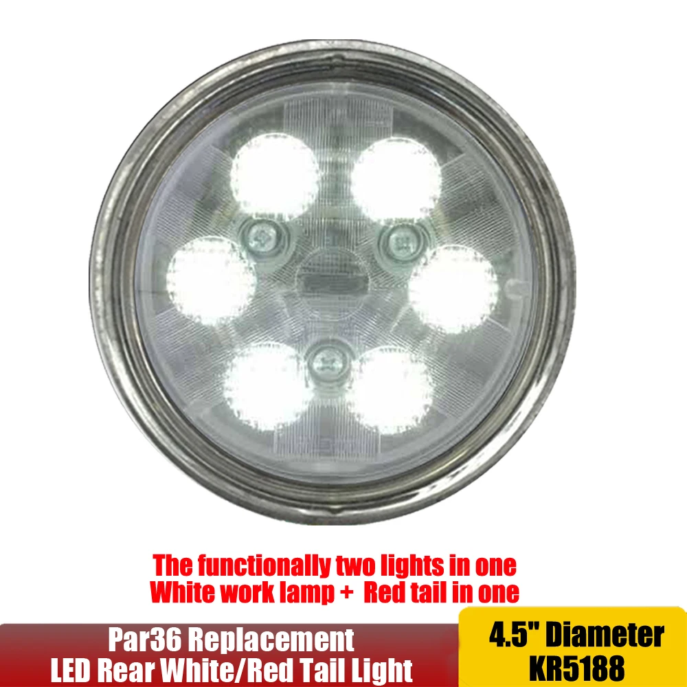 Par36 Led Bulb 12V 24V LED Rear White/Red Tail Light For John Deere Tractors: 920, 930, 1020, 1040, 1120+ AR21739 x1pc