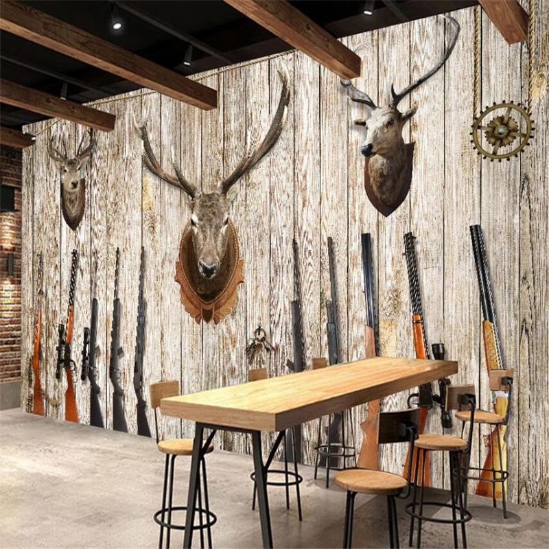 

wellyu Customized large mural green wallpaper wallpaper battle hunting nostalgic bedroom living room mural background wallpaper