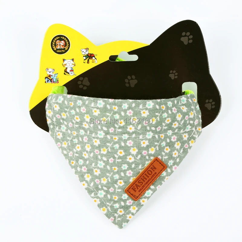 144 pcs/lot Dog Scarf Adjustable Collar Bandana Dog Collar Bibs Pet Puppy Scarf Saliva Towel Bib Pet Neckerchief