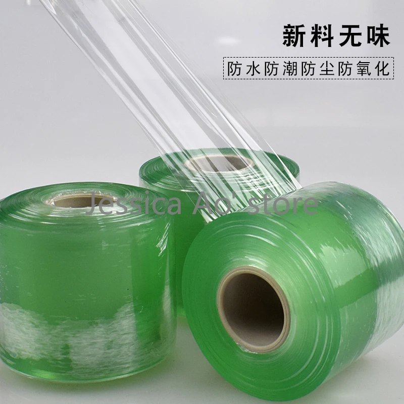 PVC Wire Film Plastic Packing Film 50mm Width Self-Adhesive Transparent Film PE Stretch Film Fruit Tree Graft Wrapping