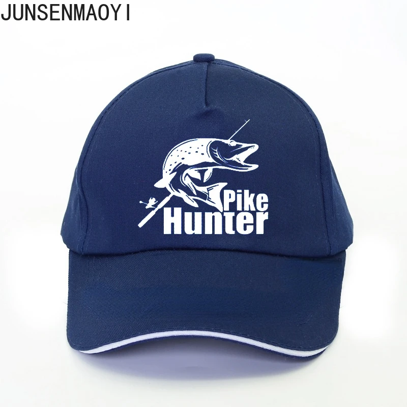 

Summer Pike Hunter Fish Men Baseball Cap Fashion Beach Funny Fishings Printed Trucker cap MenOutdoor fishing snapback hat