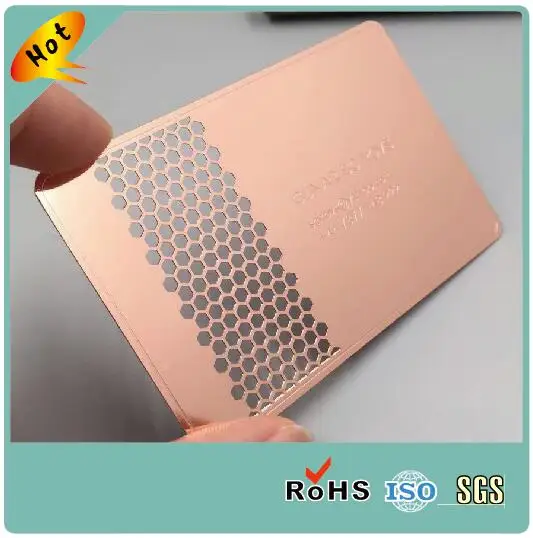 Custom Stainless Steel Laser Cut Matt Black Metal Business Cards
