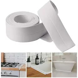 Bathroom Shower Sink Bath Sealing Strip Tape White PVC Self adhesive Waterproof Wall Sticker For Bathroom Kitchen Bathtub