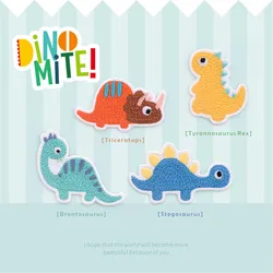 AHYONNIEX Cute Small Dinosaur Park Cute Boys's Clothes Sticker DIY Patches For Clothing Iron on Patch with Glue on The Back