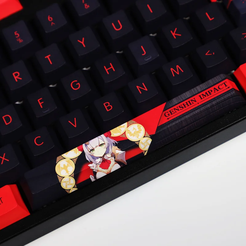 1 Set PBT Dye Sublimation Keycaps Two Dimensional Cartoon Anime Gaming Key Caps For Genshin Impact Noelle Cherry Profile Keycap