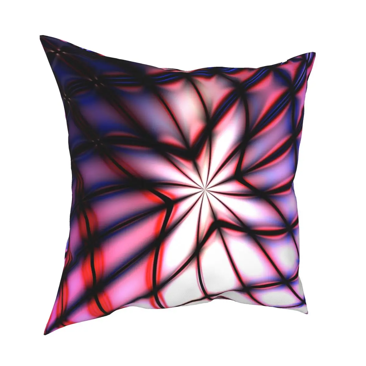 Red Violet Bended Grid Pillowcase Polyester Printed Zipper Decor Throw Pillow Case for Bed Cushion Cover Wholesale