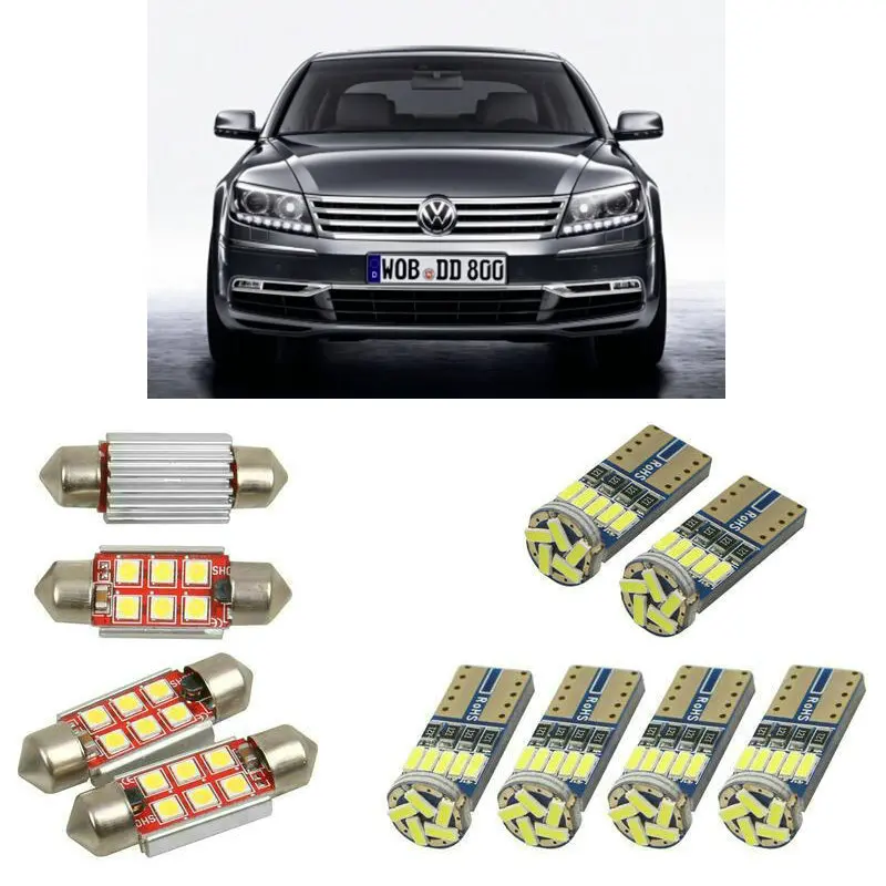 

Interior led Car lights For Volkswagen phaeton 3d1 3d2 3d3 car accessories License Plate Light 14pc