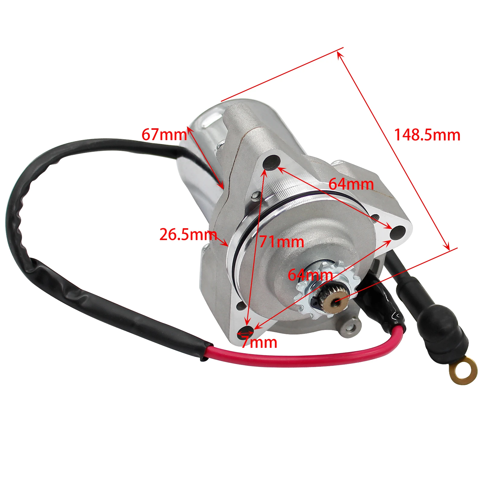 Go Karts ATV 3 Bolt Starter Motor For 50cc 70cc 90cc 100cc 110cc 125cc Dirt Bikes Pit Bike Dune Buggy Sandrail Quad 4 Wheelers