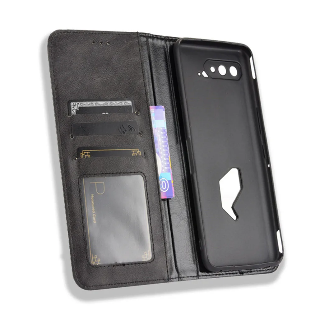 For Asus ROG Phone 5 ZS673KS Luxury Flip PU Leather Magnetic Adsorption Case For Asus ROG 5 ZS673KS Asus I005DA I005DB Phone Bag