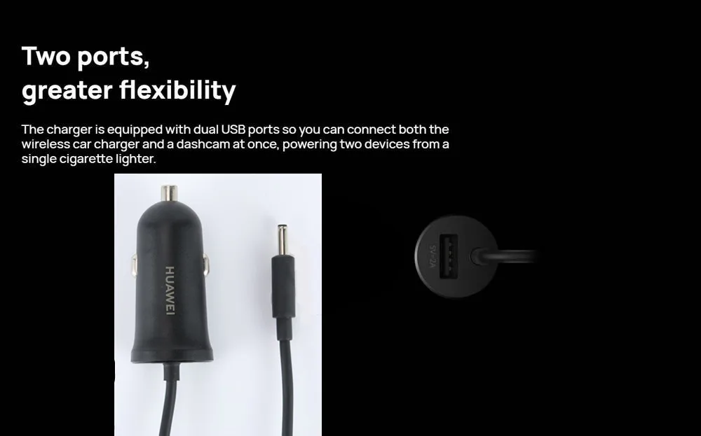 Huawei SuperCharge Wireless Car Charger 50W Max Intelligent Both Side Sensor Mounting Dual Charging 3D Cooling Fast Charger