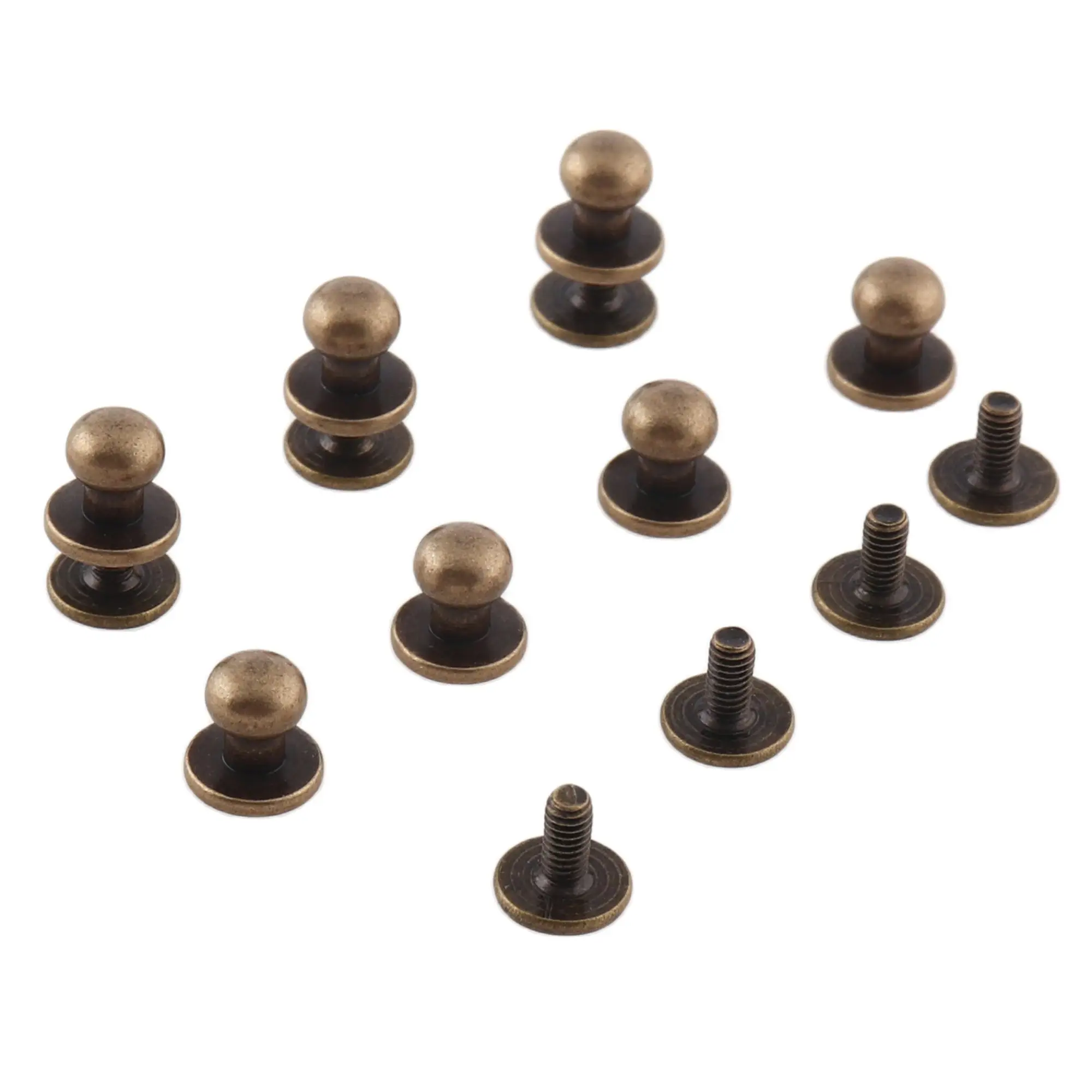 7mm Double Cap Rivets bronze Stud Rivets Bag Shoes Garment Leather Craft Decorations DIY Sew Supplies DIY