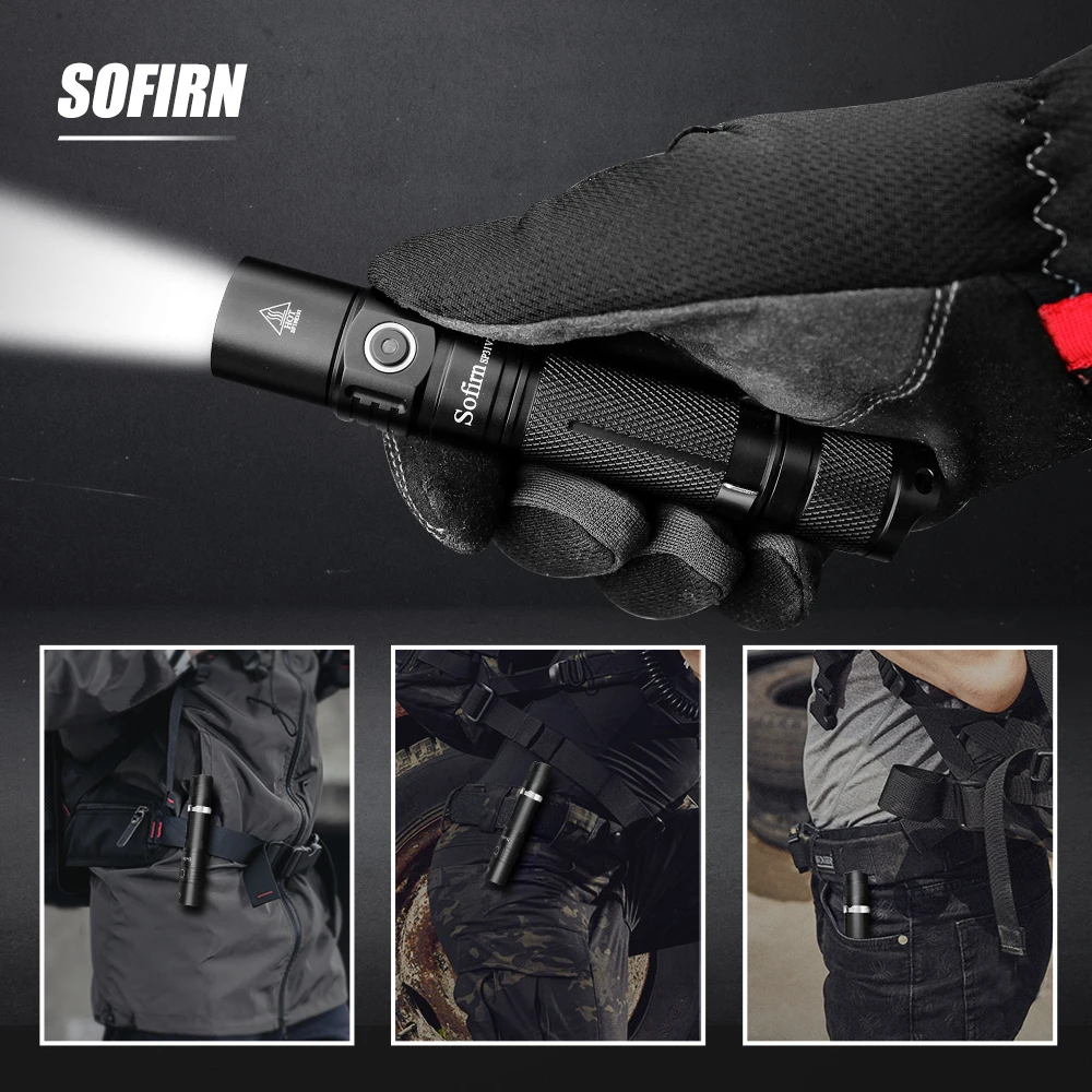 Sofirn SP31 V2.0 Led Flashlight 1200lm 18650 XPL-HI LED Torch Light Tactical Lamp High Power Flashlight 5300-5700K Lanterna