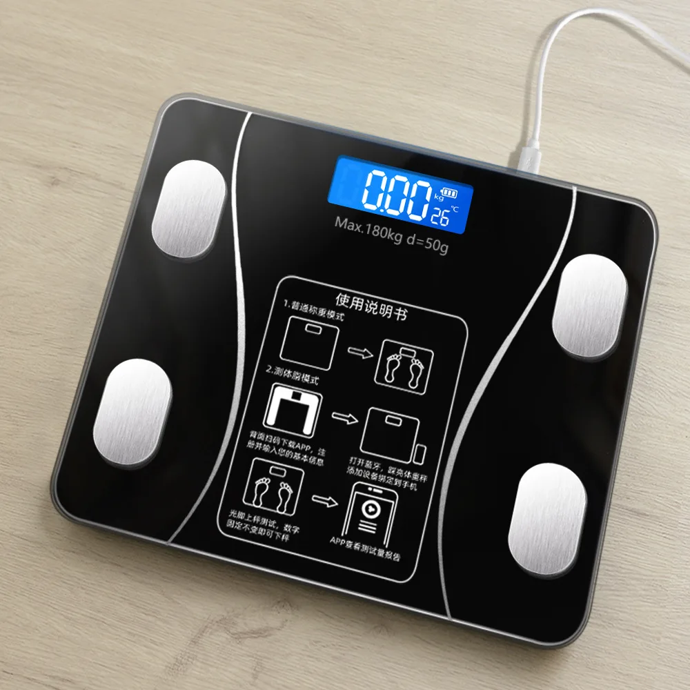 LOT Lotte Smart Bluetooth Body Fat Scale Adult Weight Scale Household Small Body Scale Electronic Weight Measuring Fat Scale