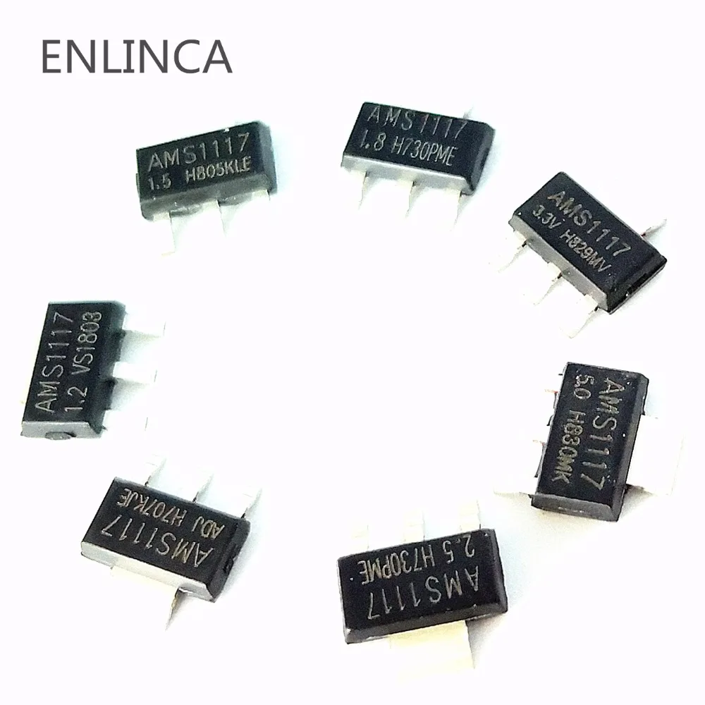 70pcs kit Voltage Regulator Kit AMS1117 1.2V/1.5V/1.8V/2.5V/3.3V/5.0V/ADJ lm1117 AMS1117-1.2 AMS1117-1.8 AMS1117-2.5 AMS1117-3.3