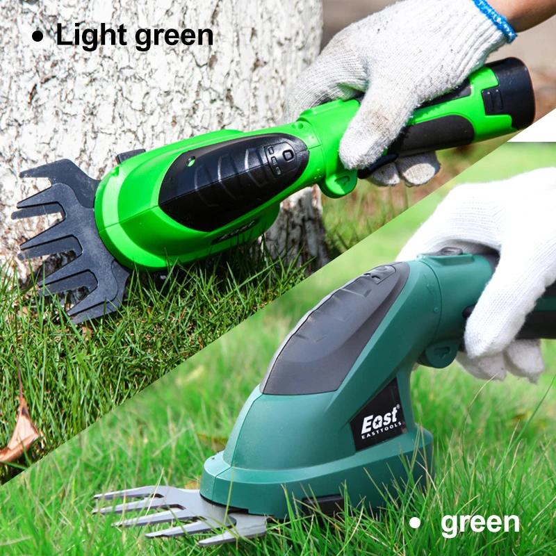 East 7.2V Li-ion Grass Trimmer Electric Hedge Trimmer 2 in 1 Lawn Mower Garden Tools Pruning Shears Garden Scissors ET1511C