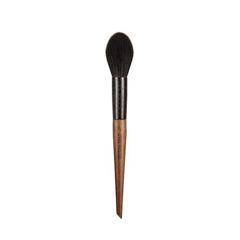 CHICHODO Makeup Brush-Amber Series Carved Tube Natural Hair Brush-Goat Hair Blusher Brush-Make up Tools Blusher Pen Natural-F207