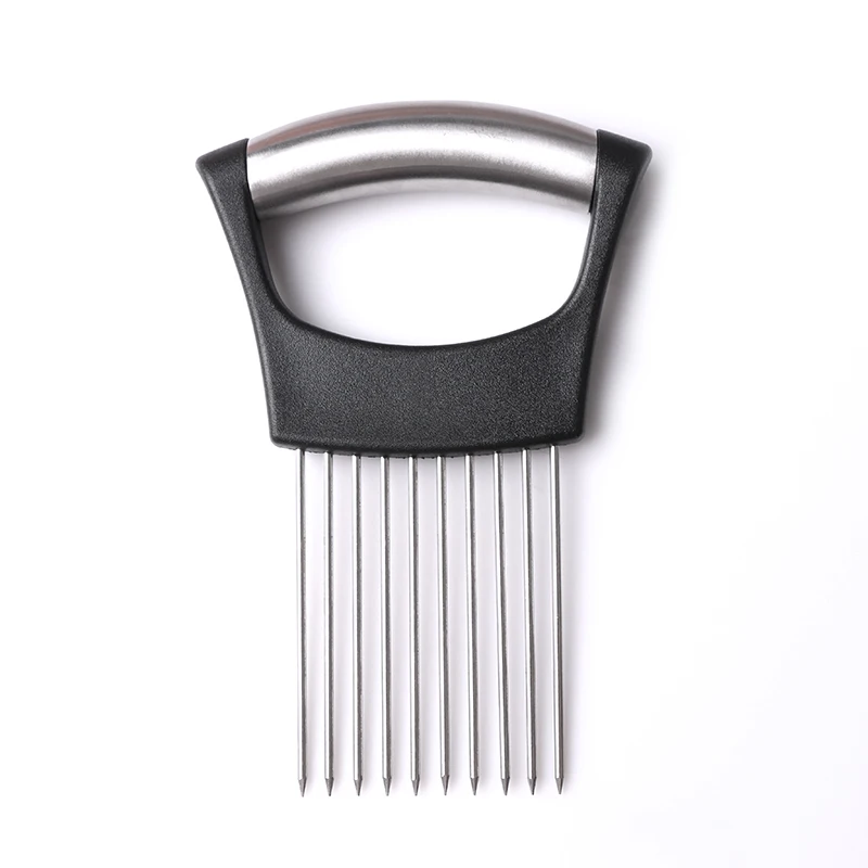 1 pcs Stainless Steel Onion Cutter Easy Cut Onion Holder Fork Vegetable Slicer Tomato Cutter Needle Meat Chicken Frok