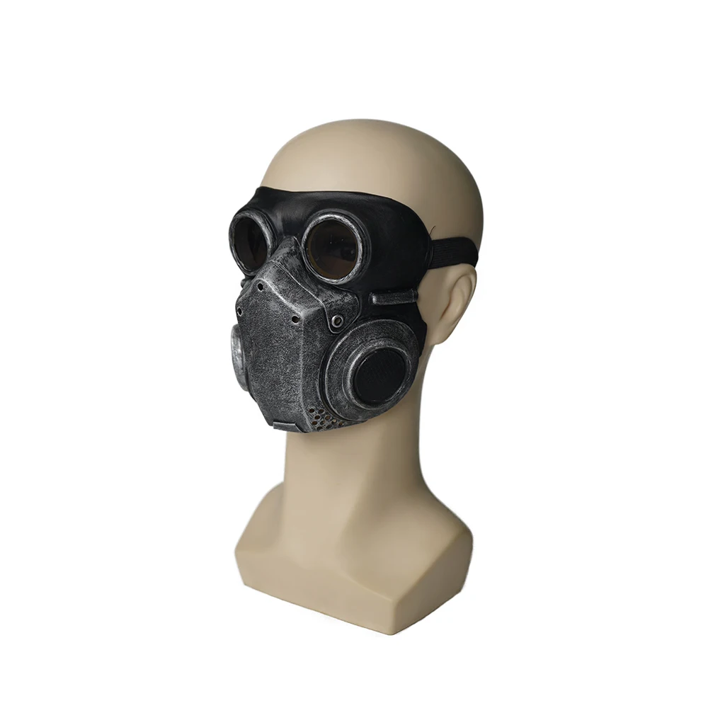 Eraspooky Medieval Steampunk Gas Mask Cosplay Unisex Latex Full Face Mask Halloween Costume Props