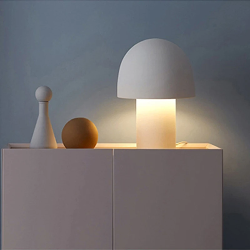 

Mushroom Table Lamp Bedroom Bedside Lamps Modern Home Decor Bedroom Decoration Desk Light Art Italian Design Lights Dorm Room