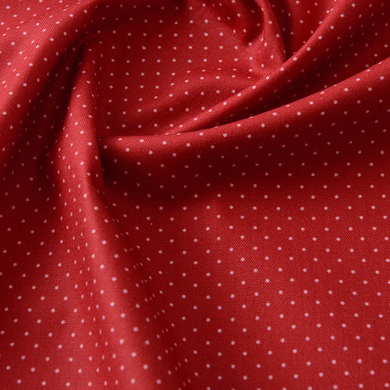 Small Polka Dot Cotton Fabric Digital Print Colors For Sewing Baby Clothes Dresses By Half Meter