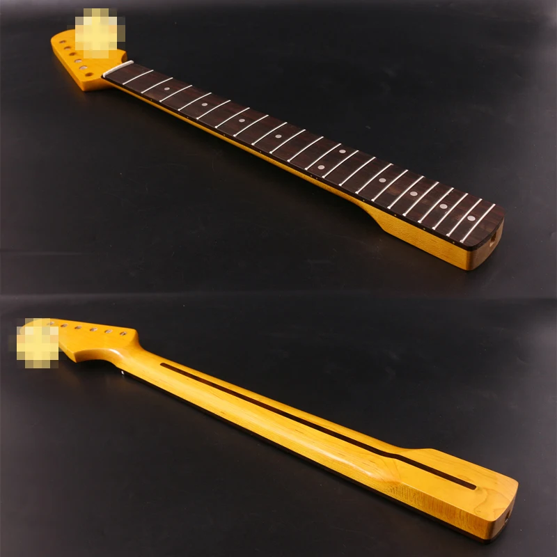 

s2 New Electric Guitar Neck 21 Fret 25.5 Inch Rosewood Fretboard YELLOW COLOR