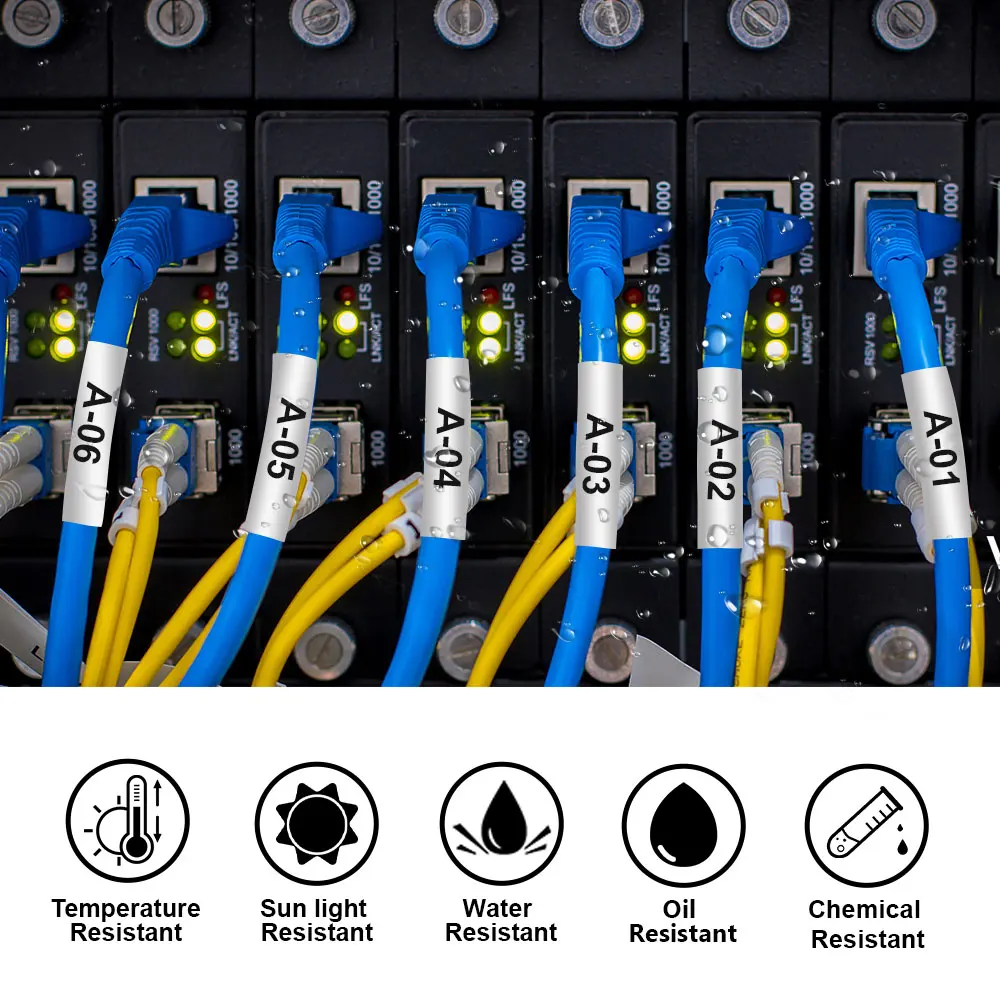 3.5/5/11mm Label  Heat Shrink Tube SU5S SU11S SU5Y SU11Y SU3Y SU3W Compatible for Epson LabelWorks LW-300 LW-400 LW-500 Printer