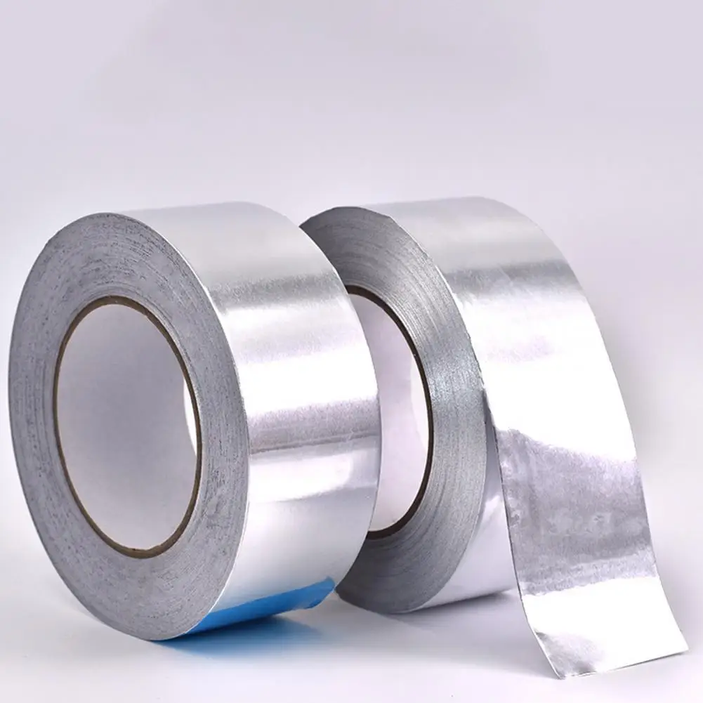 High Temperature Resistance Aluminum Foil Tape Kitchen Pipe Repair Tape Adhesive Sealing Foil Heat Insulation Leak Proof Tape