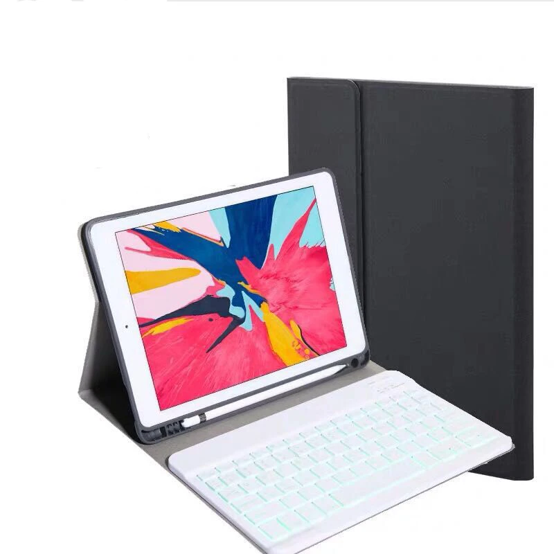 Imagem -04 - Folio Dobrável Tecido de Algodão Couro Case com Cores Retroiluminado Teclado Removível para Ipad Pro 12.9 Gen 2023 2023 Tablet Mais Caneta