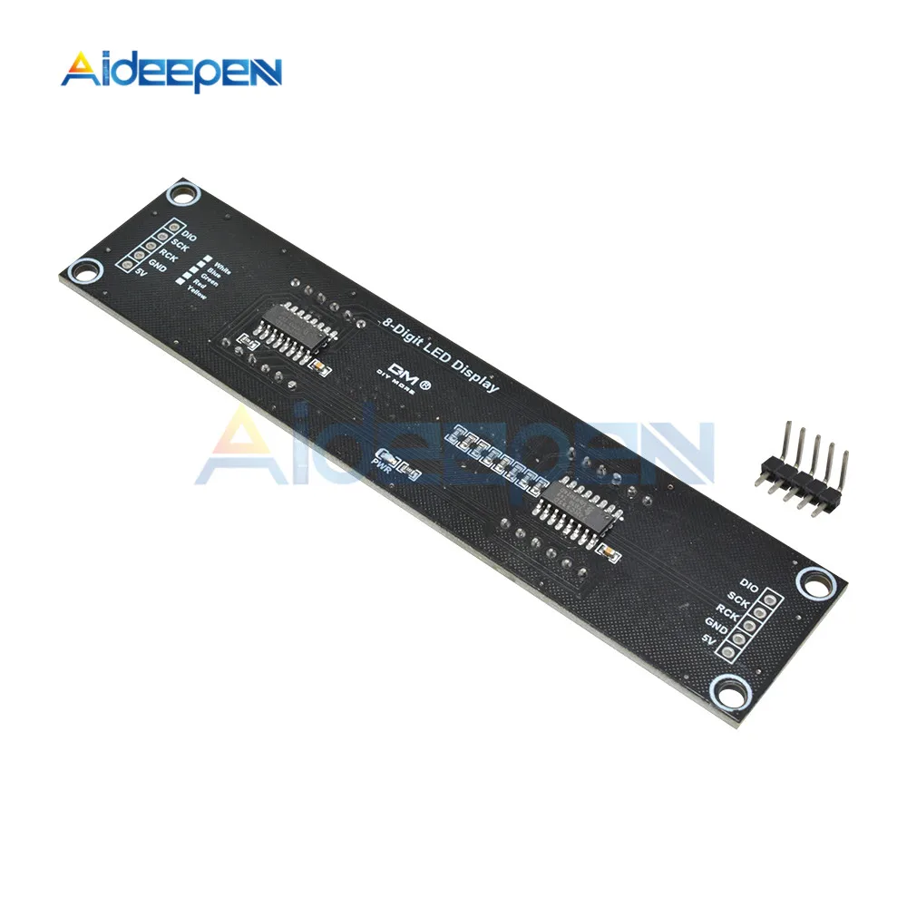 74HC595 Modul 8-stelliges LED 0,56" Anzeigerohr (dezimal) 7-Segment 74HC595 Digitales LED-Röhrenmodul Rot Blau Gelb Grün Weiß – Detail 9