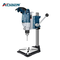 AOBEN Mini Electric Drill Stand Holding Holder Bracket 90 Degree Rotating Bench Drill Stand Fixed Frame Workbench Clamp