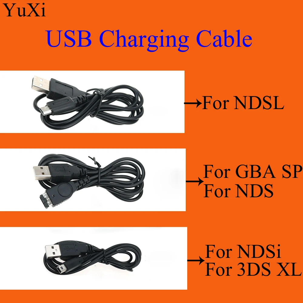 1PCS USB Charger Power Cable Line Charging Cord Wire for Nintend DS Lite DSL NDSL NDSi NDS For GBA SP For 3DS XL Controller