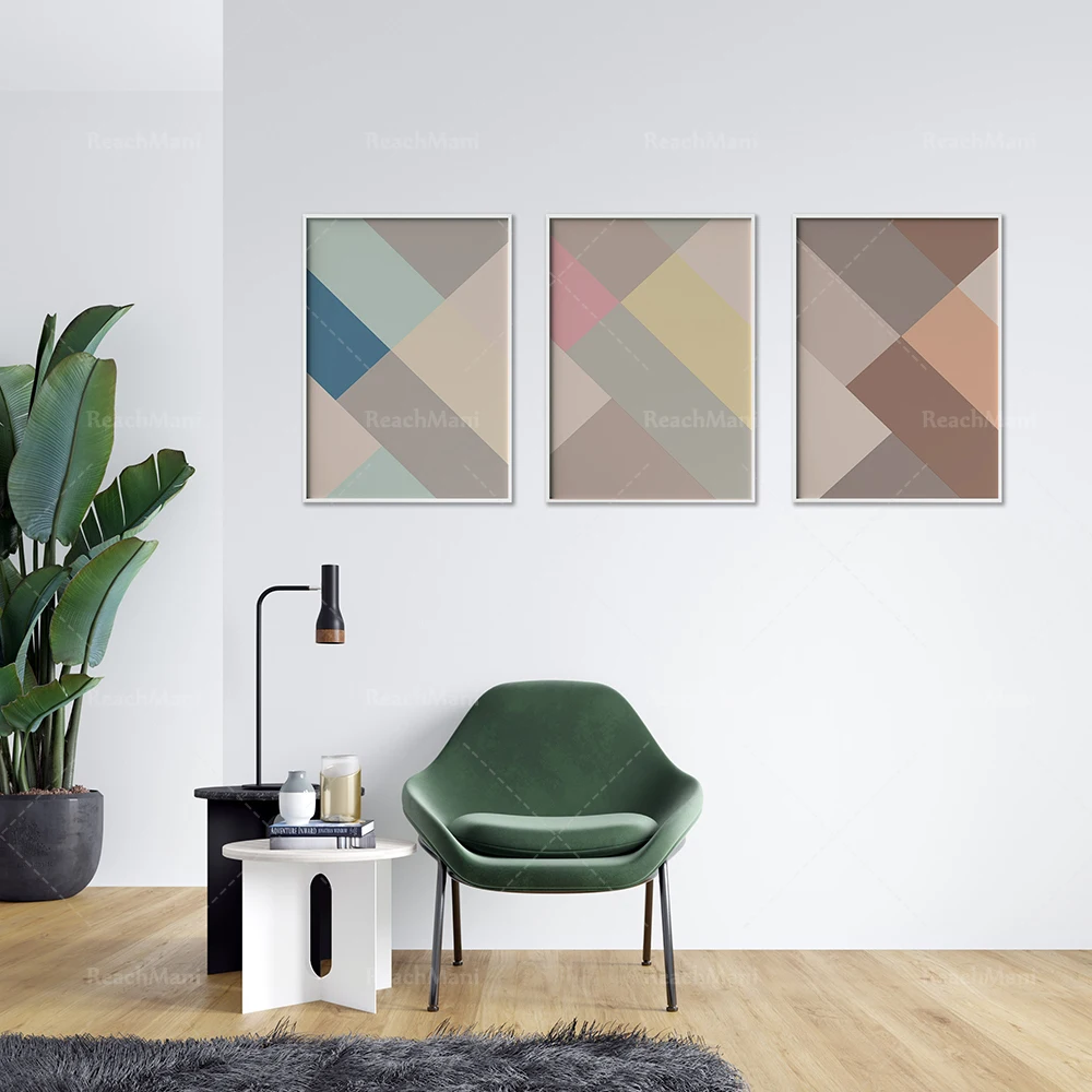 Gloomy Sunday Geometric Abstract Poster, Minimalist Art Canvas Painting Abstract Poster Print Wall Picture Living Room Decor