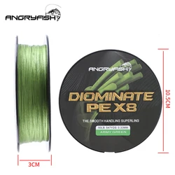 Angryfish Diominate PE X8 300M/500M hilo de pescar trenzado multifilamento de agua salada PE pesca de carpa 18 20 30 40 50 80LB