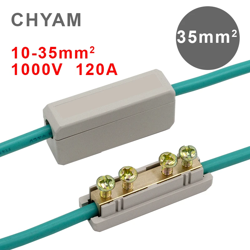 10mm2 1000V 80A Square Terminal With Screws Connection Copper Conductor High Power Cable Connector