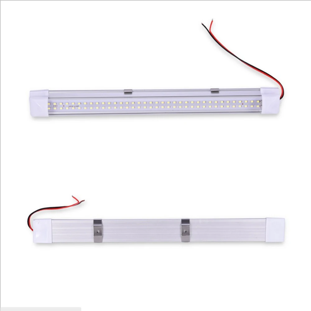 1 szt. Listwa świetlna LED DC12-85V 2835 72Led wewnętrzna lampka samochodowa lampa sufitowa do czytania samochód dostawczy lampa kempingowa