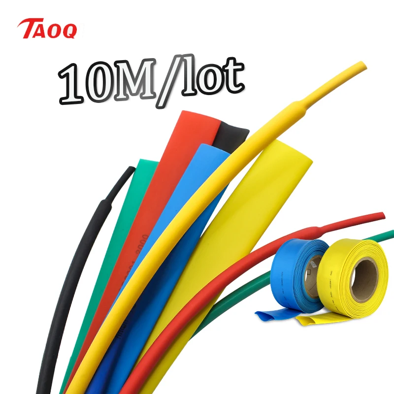 10 M/LOT BLACK Heat Shrink Tubing Tube kit Insulation Tubing Wire Cable 1/2/3/4/5/6/8/10/10/12/14/16/18/20mm