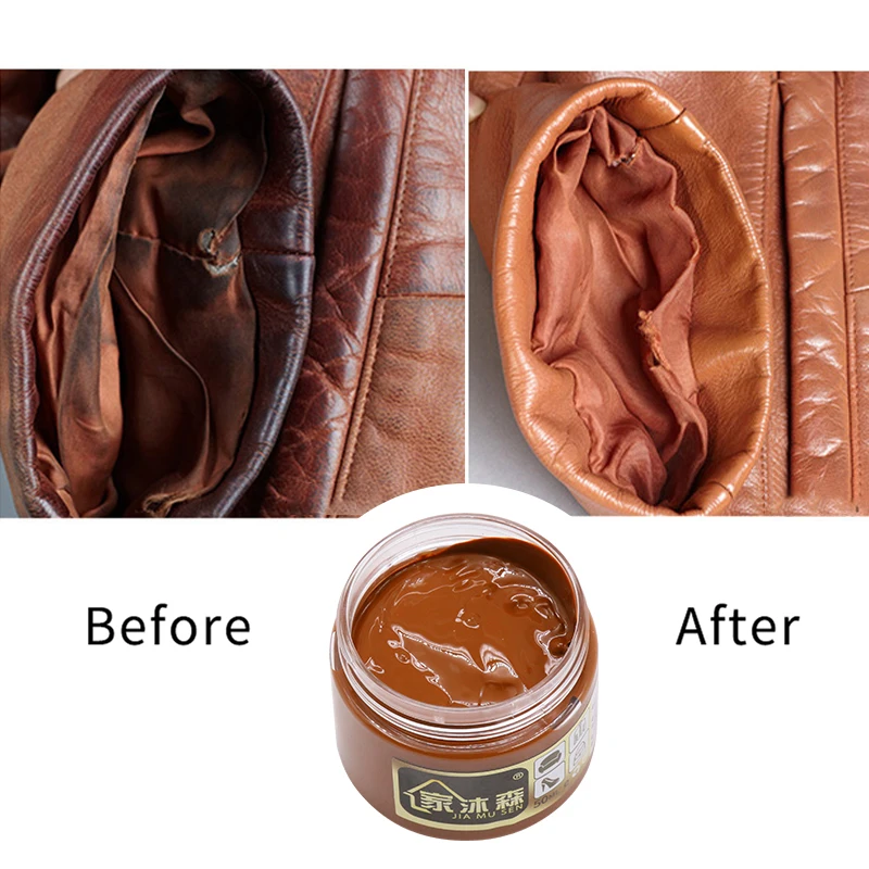 Light Brown Leather Repair Paste Leather Paint for Car Seat Sofa Handbag Scratch Crack Restoration 50ml Leather Paint Shoe Cream