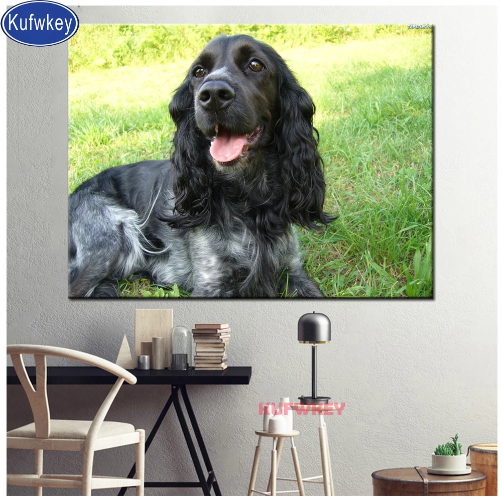 Cocker spaniel diamond mosaic,animal dog pet 5d diy diamond painting puppy picture of rhinestones cross-stitch,boy room decor