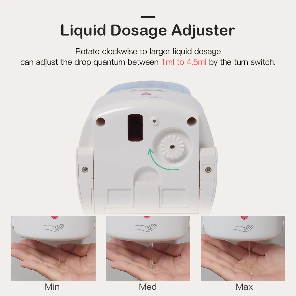 Touchless Automatic Soap Dispenser ABS Plastic Smart Sensor Infrared Handfree Sanitizer Soap Dispenser For Bathroom