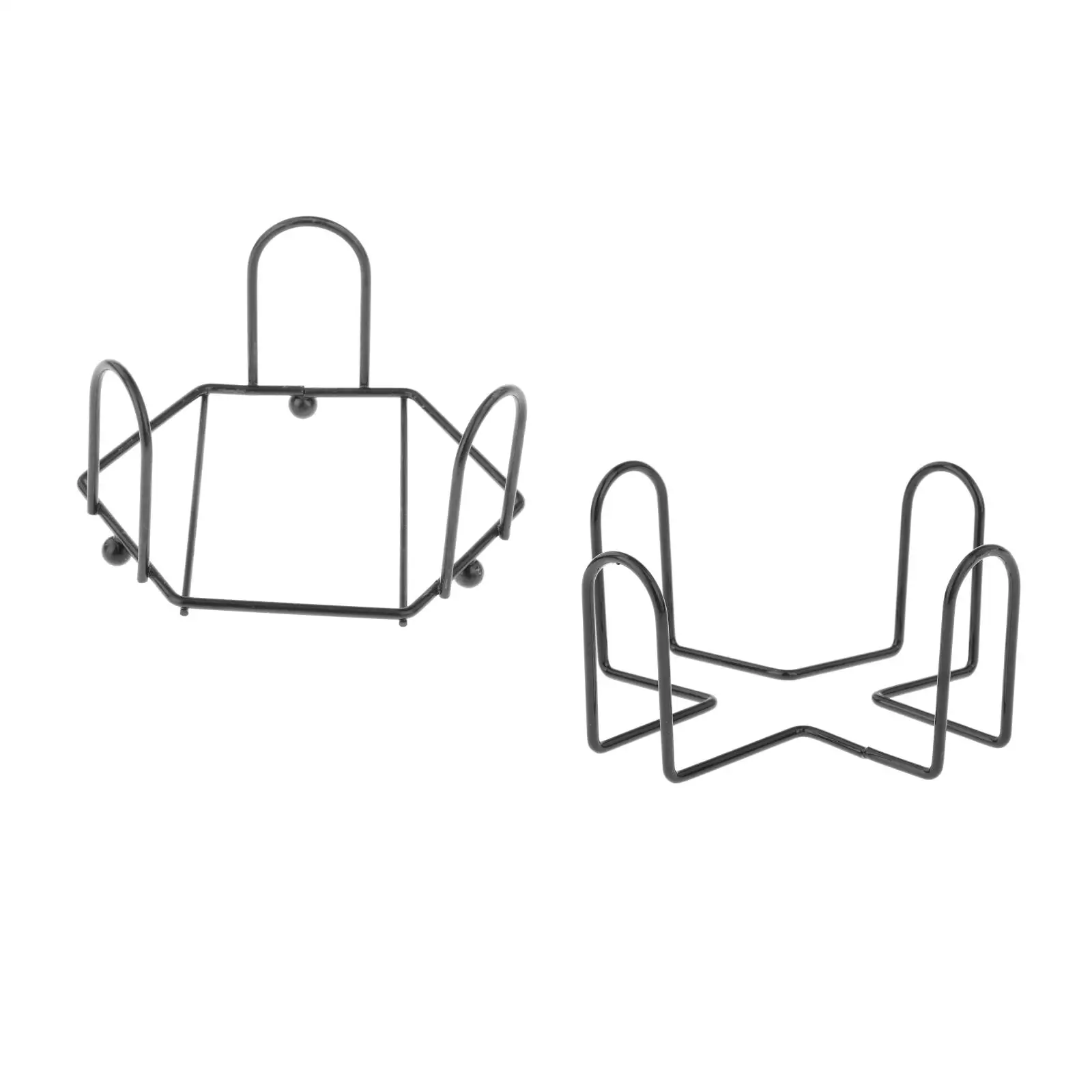 Wrought Iron Coaster Holder Storage Rack Kitchen Tabletop Organizer for Both Round and Square Coasters Decoration